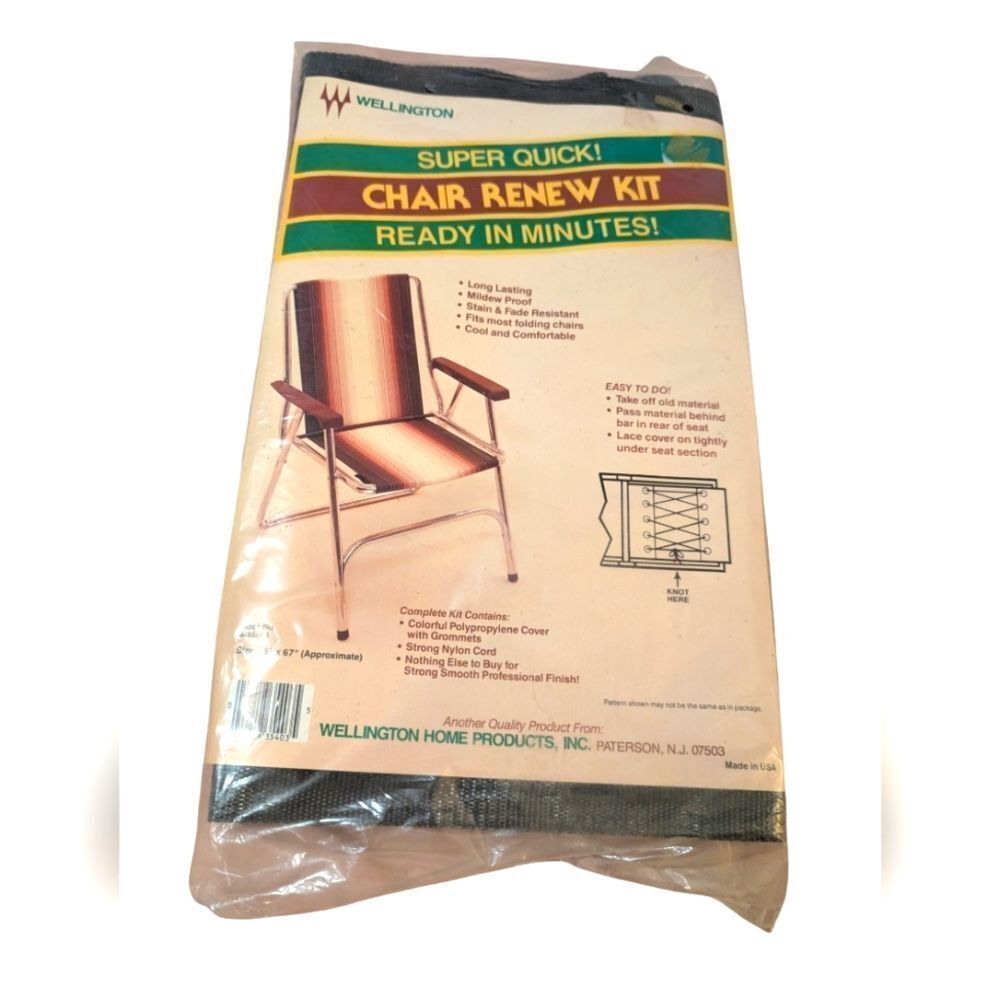 Vintage 70s Wellington lawn chair renew kit NIP
